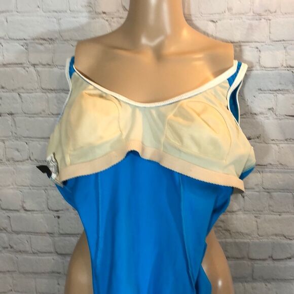 Vintage Athena One Piece Bright Blue Swimsuit 10 - Picture 12 of 16